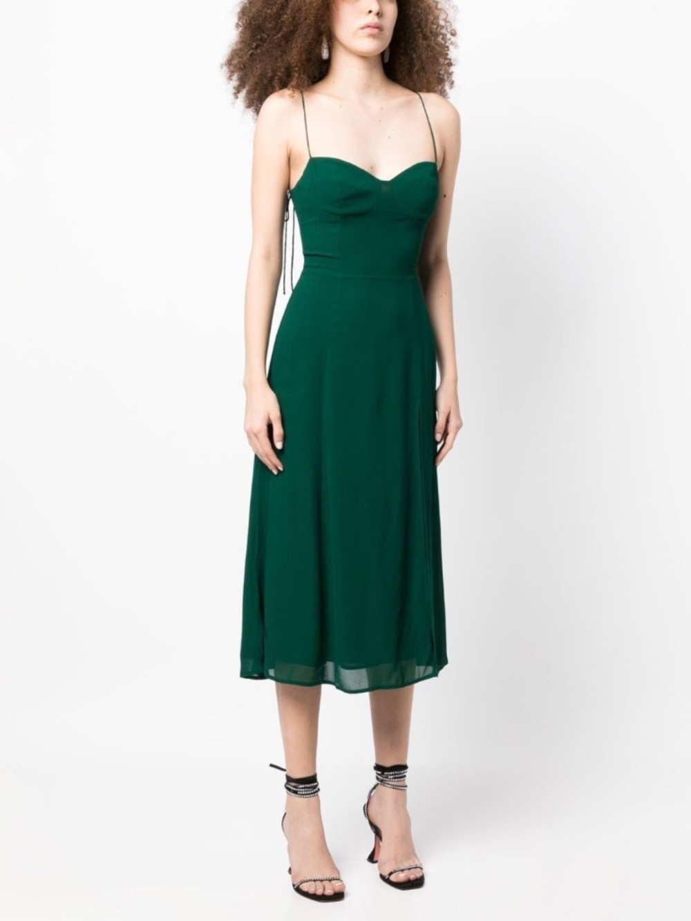 NEW Reformation Juliette Dress Emerald 12 - Picture 6 of 17